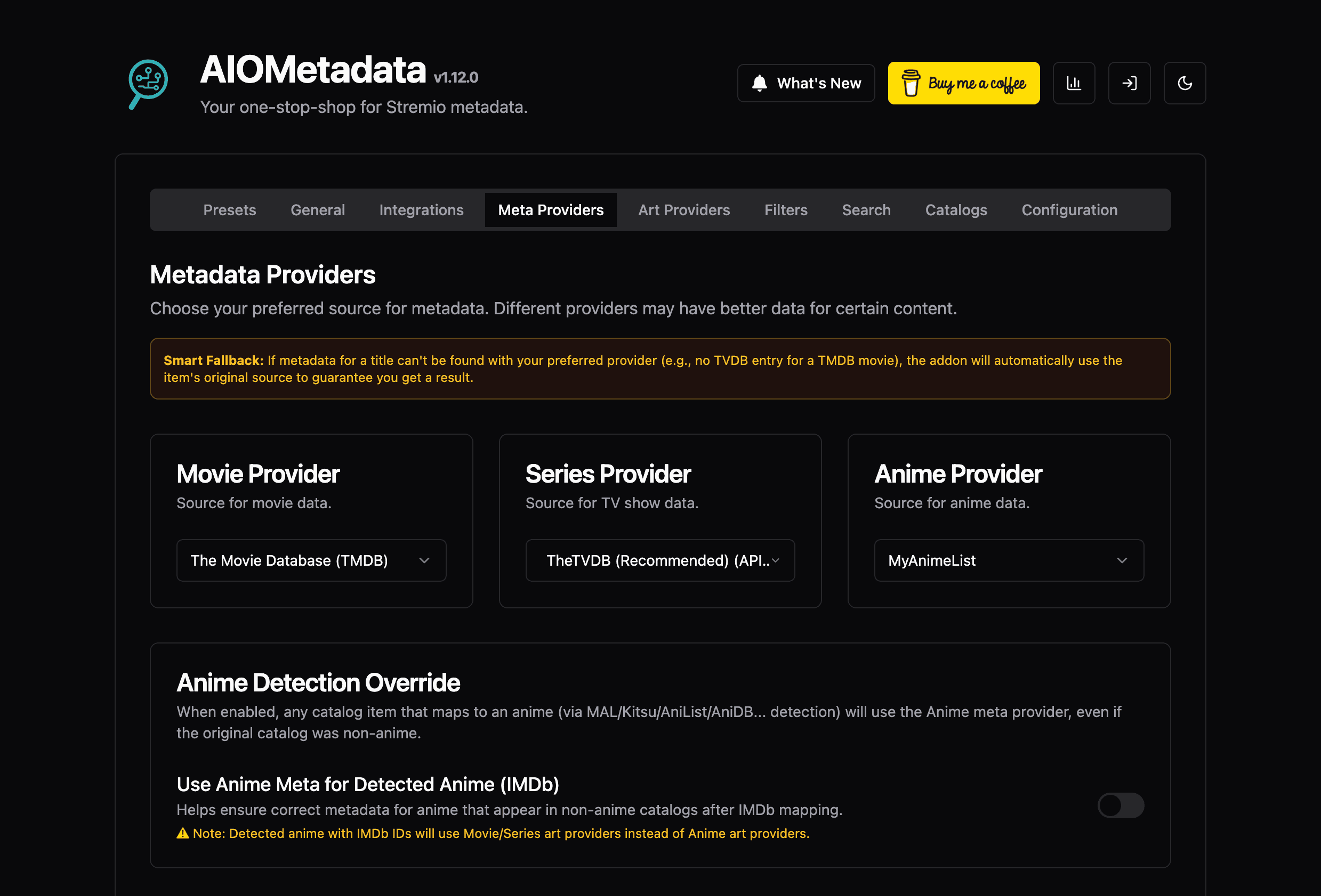 AIOMetadata Screenshot