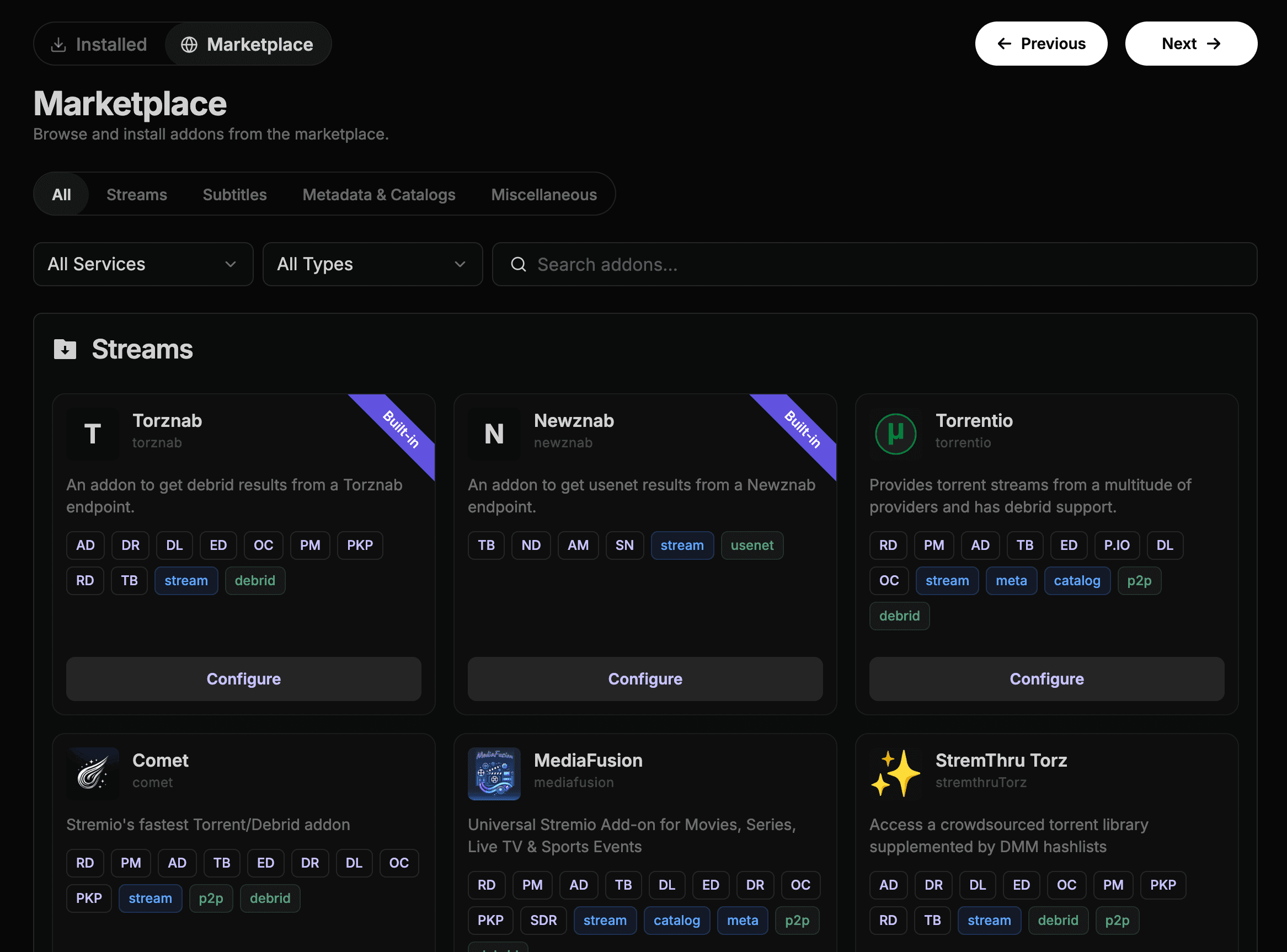 AIOStreams Screenshot
